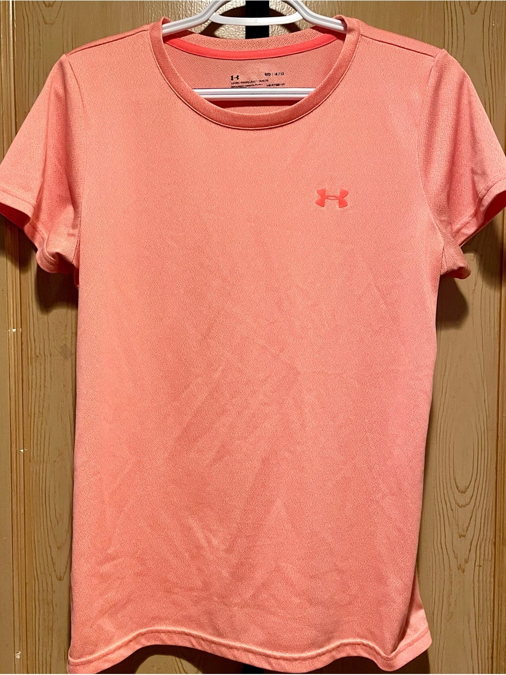 Under Armour Neon Orange Short Sleeve Activewear Top